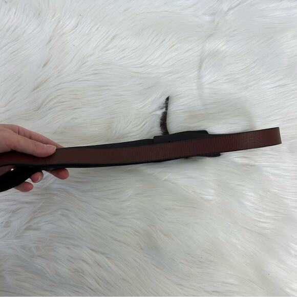 Genuine Leather Braided Wrap Detail Brown Belt Size XL - Picture 7 of 10